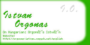 istvan orgonas business card